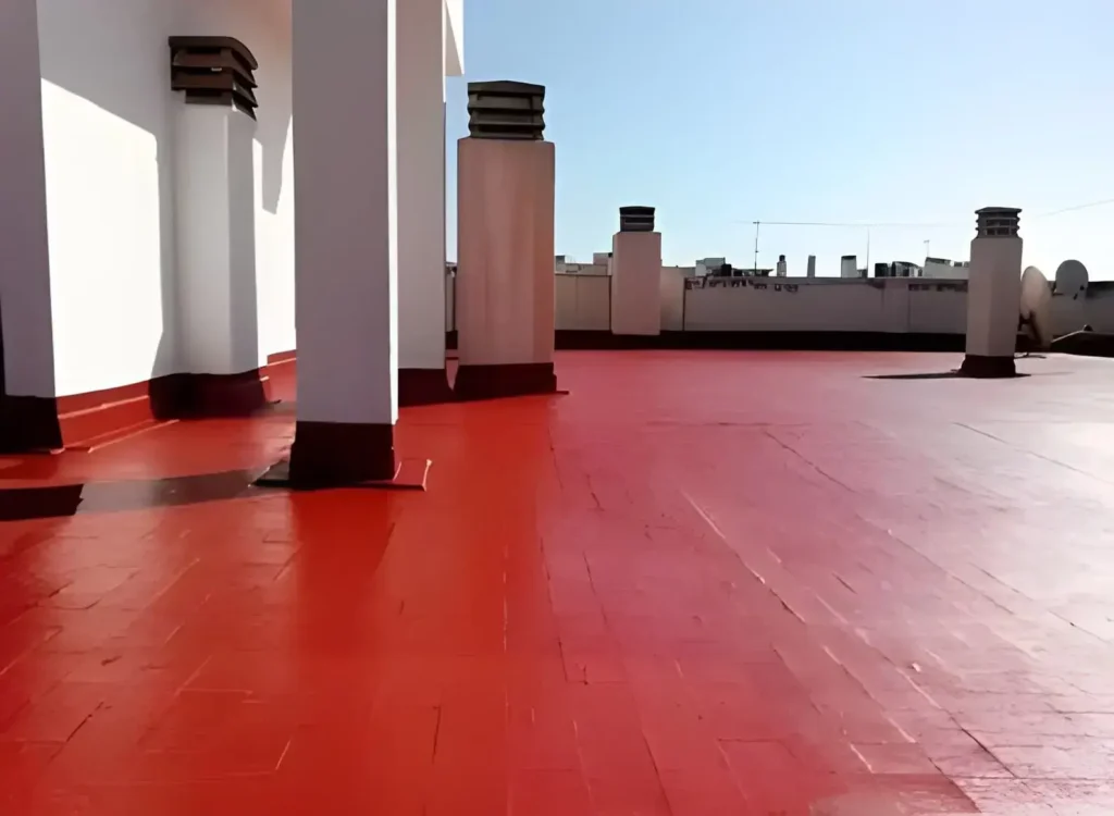 Terraza cubierta impermeabilizada realizada por Los Pintores Alcala de Henares